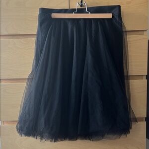 Charlotte Russe Black A-Line Tulle Skirt